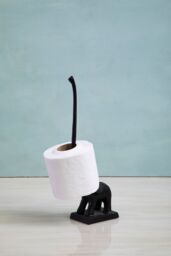 Orsina Fauna Elephant Toiler Roll Holder in Black - thumbnail 5