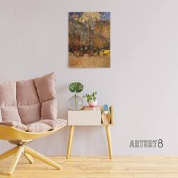 "Artery8 Frank Edwin Scott Horse Drawn Carriages Cabs Canvas Wall Art Print in Brown - Size: W12"" x H16""" - thumbnail 3