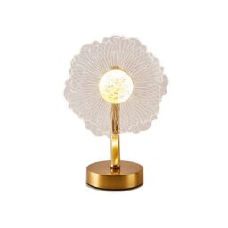 Obasyhig Creative Acrylic Sunflower LED Desk Lamp in Gold - Size: 14 inches - thumbnail 6