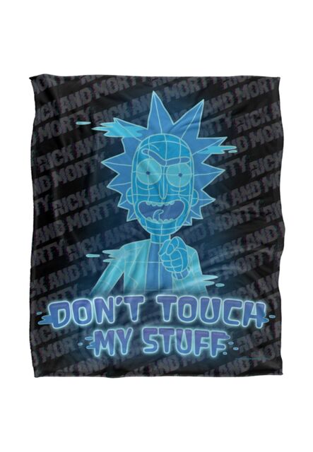 Warner Brothers Rick & Morty Officially Licensed Silky Touch Super Soft Throw Blanket 152 x 127 cm in White - image 1