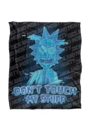 Warner Brothers Rick & Morty Officially Licensed Silky Touch Super Soft Throw Blanket 152 x 127 cm in White - thumbnail 1