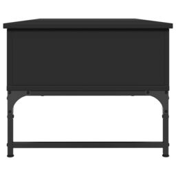 Berkfield Home Coffee Table Black 100x50x40 cm Engineered Wood & Metal - Size: 100 x 50 x 40 cm - thumbnail 6