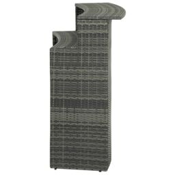 Berkfield Home Garden Bar Table Grey 120x55x110 cm Poly Rattan - Size: 120 x 55 x 110 cm - thumbnail 4