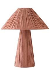 ValueLights Kaiya Pink Woven Paper Tapered Table Lamp in Dusty Pink - thumbnail 5