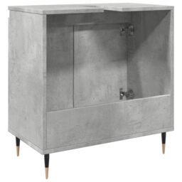 Berkfield Home Bathroom Cabinet Concrete Grey 58x33x60 cm Engineered Wood - Size: 58 x 33 x 60 cm - thumbnail 6