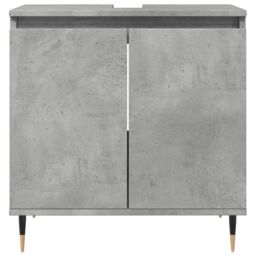 Berkfield Home Bathroom Cabinet Concrete Grey 58x33x60 cm Engineered Wood - Size: 58 x 33 x 60 cm - thumbnail 4