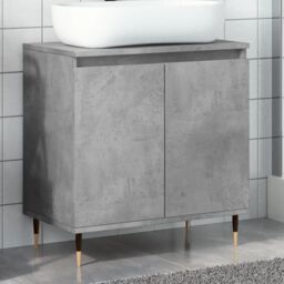 Berkfield Home Bathroom Cabinet Concrete Grey 58x33x60 cm Engineered Wood - Size: 58 x 33 x 60 cm - thumbnail 1