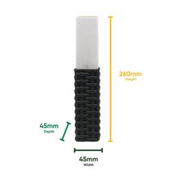 Gardenwize Pack of 4 Solar Rattan Finished Stake Lights Outdoor in Black - thumbnail 2