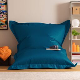 icon Bazaar Bag Navy Blue Giant Indoor Outdoor Bean Bag Lounger in Teal - thumbnail 1