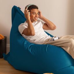 icon Bazaar Bag Navy Blue Giant Indoor Outdoor Bean Bag Lounger in Teal - thumbnail 5