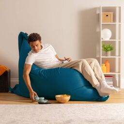 icon Bazaar Bag Navy Blue Giant Indoor Outdoor Bean Bag Lounger in Teal - thumbnail 2