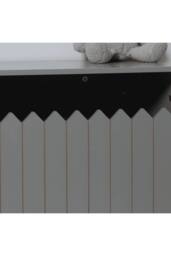 Home Source Ziggy Kids Toy Box Storage Bench Seat Ottoman Nursery Bedroom Grey - thumbnail 6