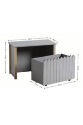 Home Source Ziggy Kids Toy Box Storage Bench Seat Ottoman Nursery Bedroom Grey - thumbnail 7