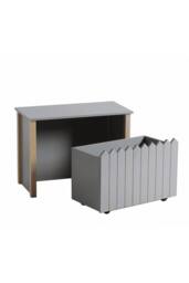 Home Source Ziggy Kids Toy Box Storage Bench Seat Ottoman Nursery Bedroom Grey - thumbnail 2