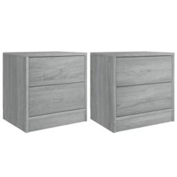 Berkfield Home Classic Bedside Cabinets 2 pcs Grey Sonoma 40x30x40 cm Engineered Wood - Size: 40 x 30 x 40 cm - thumbnail 3
