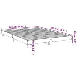 Berkfield Home Bed Frame Smoked Oak 140x200 cm Engineered Wood in Brown - thumbnail 9