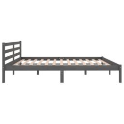 Berkfield Home Day Bed Solid Wood Pine 200x200 cm Super King Grey - thumbnail 5