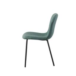 MCC Direct Bella Luxe Set of 6 Teddy Faux Fur Dining Chairs in Green - thumbnail 4