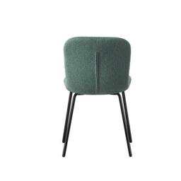 MCC Direct Bella Luxe Set of 6 Teddy Faux Fur Dining Chairs in Green - thumbnail 5