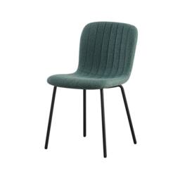 MCC Direct Bella Luxe Set of 6 Teddy Faux Fur Dining Chairs in Green - thumbnail 3