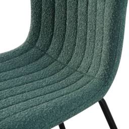 MCC Direct Bella Luxe Set of 6 Teddy Faux Fur Dining Chairs in Green - thumbnail 8