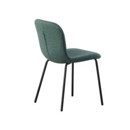 MCC Direct Bella Luxe Set of 6 Teddy Faux Fur Dining Chairs in Green - thumbnail 6