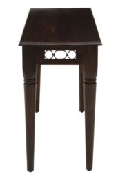 Orsina Dark Sheesham Wood Console Table, Vintage Wooden Hallway Console Table With Iron Finishings, Wood Side Table in Brown - thumbnail 5