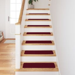 Berkfield Home Stair Mats with Latex Backing Bordeaux 20x75 cm - Size: Medium - thumbnail 4