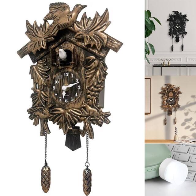 Ventryn Vintage Brown Wall Clock Silent Quartz Retro Rustic Home - image 1