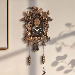Ventryn Vintage Brown Wall Clock Silent Quartz Retro Rustic Home - thumbnail 6