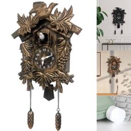 Ventryn Vintage Brown Wall Clock Silent Quartz Retro Rustic Home - thumbnail 1