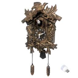 Ventryn Vintage Brown Wall Clock Silent Quartz Retro Rustic Home - thumbnail 2