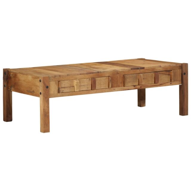 Berkfield Home Coffee Table 110x55x35 cm Solid Wood Reclaimed in Brown - Size: 110 x 55 x 35 cm - image 1