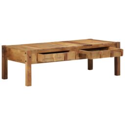 Berkfield Home Coffee Table 110x55x35 cm Solid Wood Reclaimed in Brown - Size: 110 x 55 x 35 cm - thumbnail 3