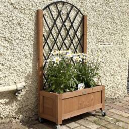NESTLUNE Pack of 2 Wooden Raised Bed, Outdoor Planter in Brown - Size: 1.25kg - thumbnail 5