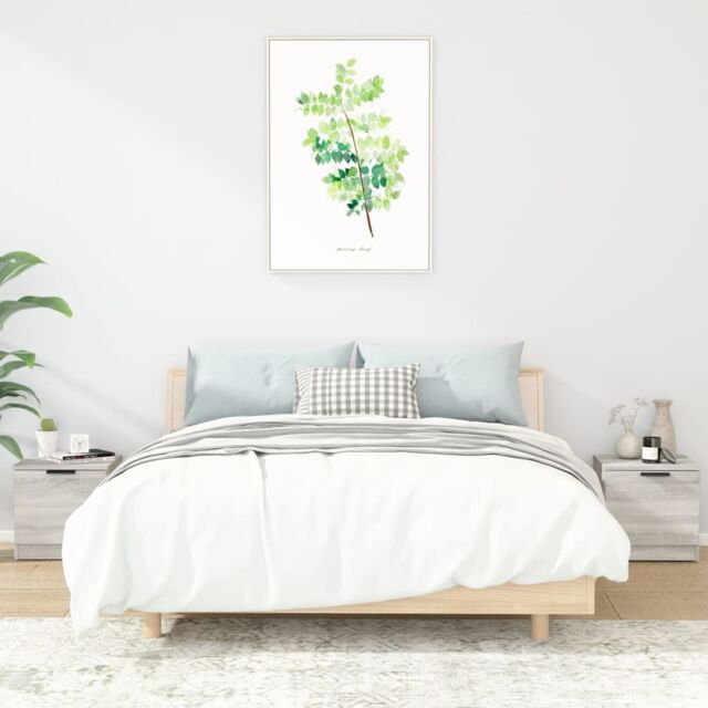 Berkfield Home Bedside Cabinets 2 pcs Grey Sonoma 40x39x40 cm - Size: 40 x 39 x 40 cm - image 1