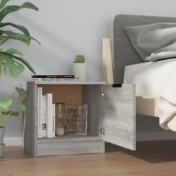 Berkfield Home Bedside Cabinets 2 pcs Grey Sonoma 40x39x40 cm - Size: 40 x 39 x 40 cm - thumbnail 4