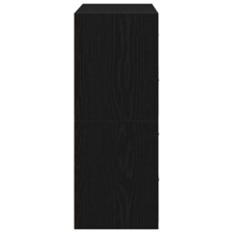 Berkfield Home Cabinets with 2 Drawers 2 pcs Black Oak 60x31x40 cm Engineered Wood - Size: 60 x 31 x 40 cm - thumbnail 6