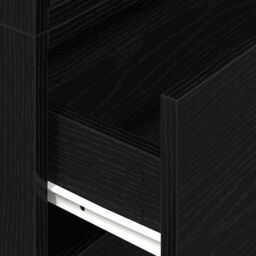 Berkfield Home Cabinets with 2 Drawers 2 pcs Black Oak 60x31x40 cm Engineered Wood - Size: 60 x 31 x 40 cm - thumbnail 8