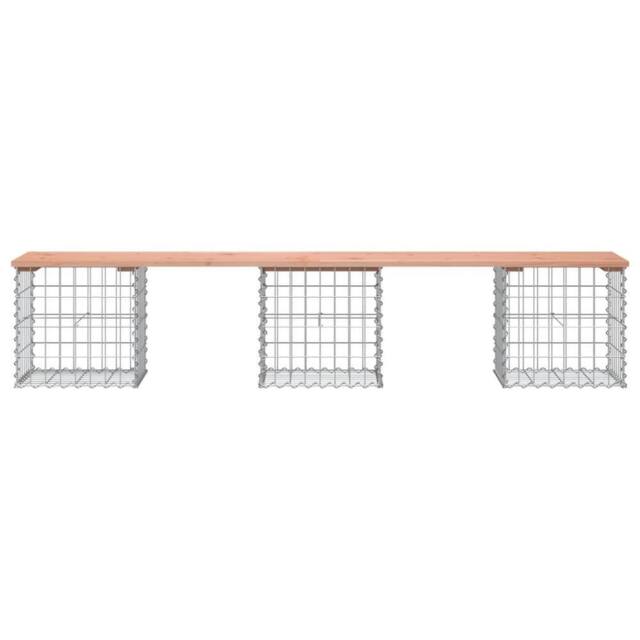Berkfield Home Beautiful Garden Bench Gabion Design 203x44x42 cm Solid Wood Douglas in Brown - Size: 203 x 44 x 42 cm - image 1