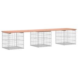 Berkfield Home Beautiful Garden Bench Gabion Design 203x44x42 cm Solid Wood Douglas in Brown - Size: 203 x 44 x 42 cm - thumbnail 3