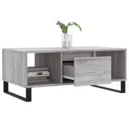 Berkfield Home Coffee Table Grey Sonoma 90x50x36.5 cm Engineered Wood - thumbnail 4