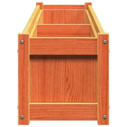 Berkfield Home Garden Planter Wax Brown 180x31x31 cm Solid Wood Pine - Size: 180 x 31 x 31 cm - thumbnail 6
