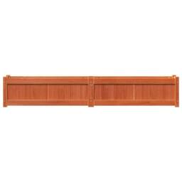 Berkfield Home Garden Planter Wax Brown 180x31x31 cm Solid Wood Pine - Size: 180 x 31 x 31 cm - thumbnail 5