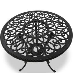 Centurion Supports BANGUI Garden & Patio Cast Aluminium Bistro Table in Black - thumbnail 4