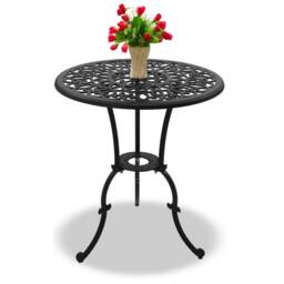 Centurion Supports BANGUI Garden & Patio Cast Aluminium Bistro Table in Black - thumbnail 1