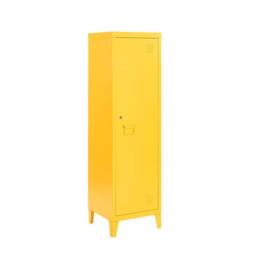 Moderna Yellow Metal Locker Cabinet, 2 Shelves, 1 Door for Home or Office - thumbnail 1