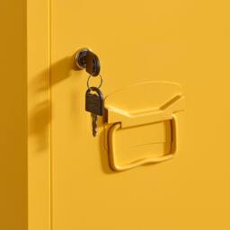 Moderna Yellow Metal Locker Cabinet, 2 Shelves, 1 Door for Home or Office - thumbnail 5