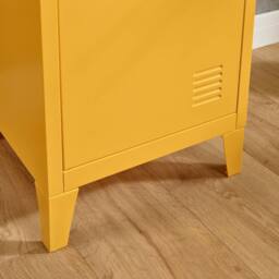 Moderna Yellow Metal Locker Cabinet, 2 Shelves, 1 Door for Home or Office - thumbnail 6