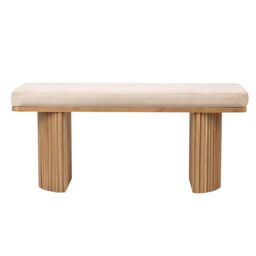 Nordlys Scandinavian Wood Entryway Bench in Beige - thumbnail 6